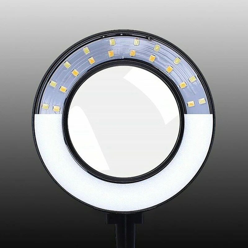 Lampe de bureau multifonctionnelle avec lumières LED, loupe, loupe d'aide, loupe à souder à la main, outil de loupe