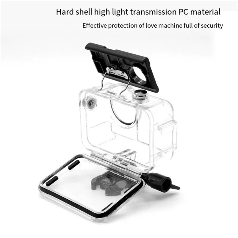 VO-1 PCS Waterdichte behuizing Duiken 40M diepte Koude schoenopening Ontwerp Zwart voor DJI Action 3 Action 4 actiecamera