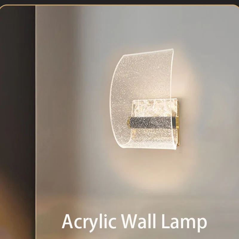 

Acrylic Wall Lamp Light Espelhos De Paredes Lampara Relojes Pared Applique Murale Horloge Amparas Mesita Noche Dormitorio Sconce