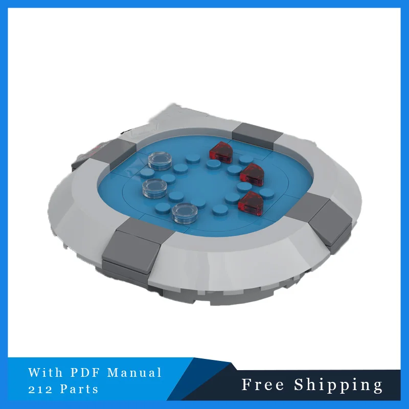 

212 PCS Star Battle Series Circular Spaceship Base Technology Modular Brick Model Puzzle Children Assembly Kit Toy Birthday Gift