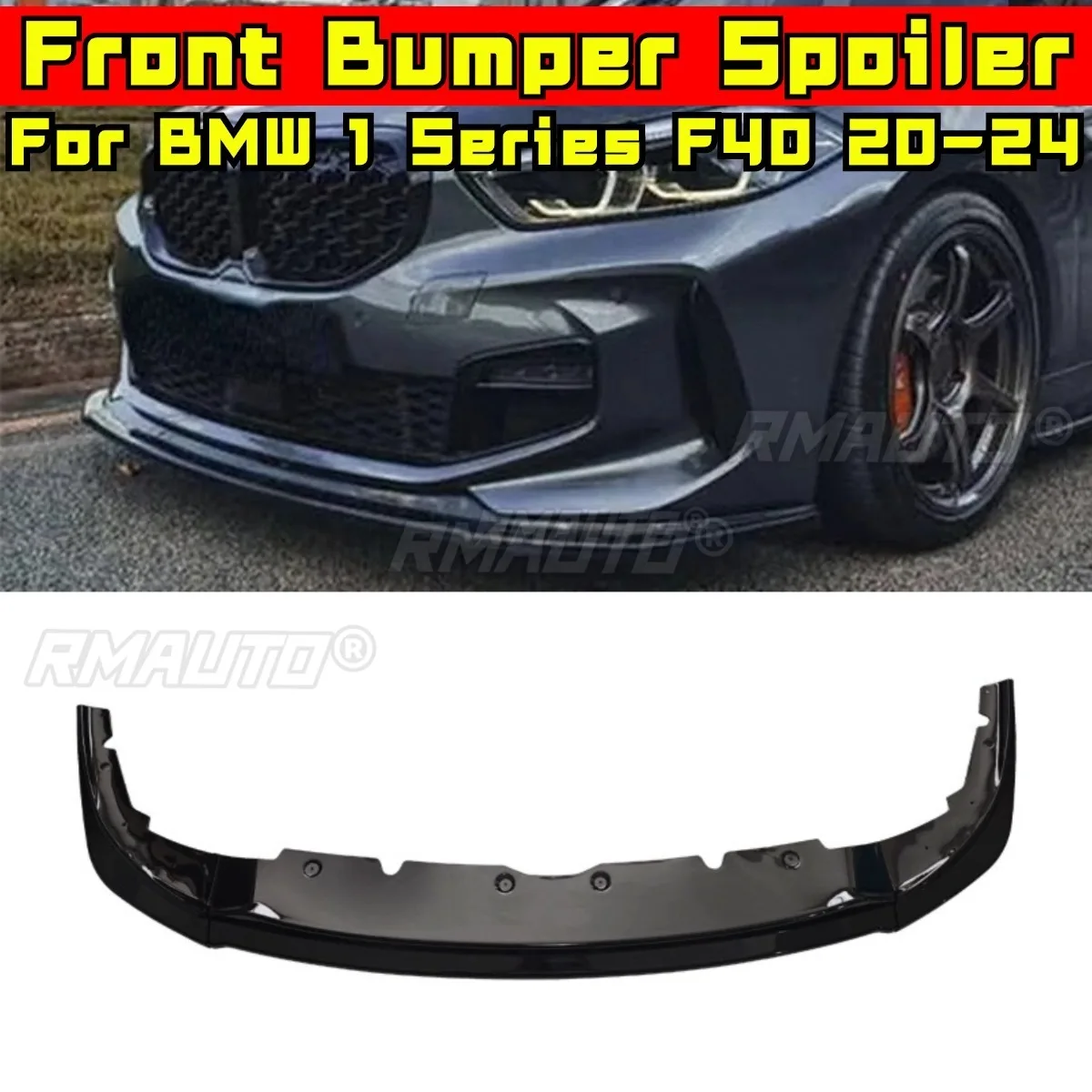 

3PCS Car Front Bumper Spoiler Lip Diffuser Modification Part For BMW 1 Series F40 2020-2024 Bumper Guard Protector Cover
