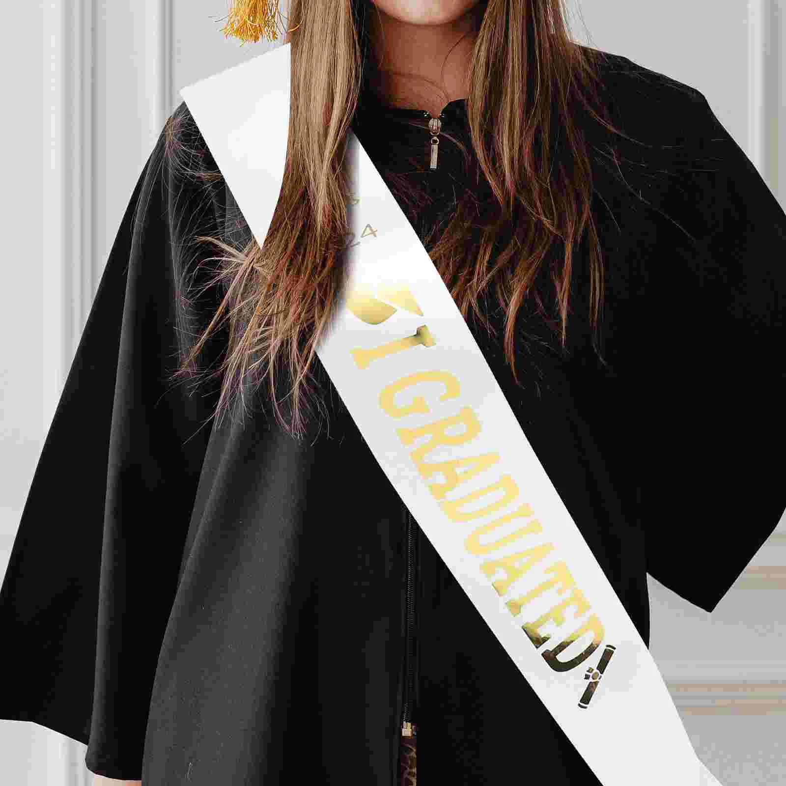 Sash Graduation Party Accessories Etiquette Belts Decor Supplies Graduate Ribbon Class Of 2024 Decorations Cape