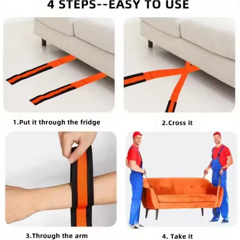 Furniture and Electrical Handling Straps Labor-saving Straps for Carrying Heavy Objects Reusable and Durable Straps for Moving