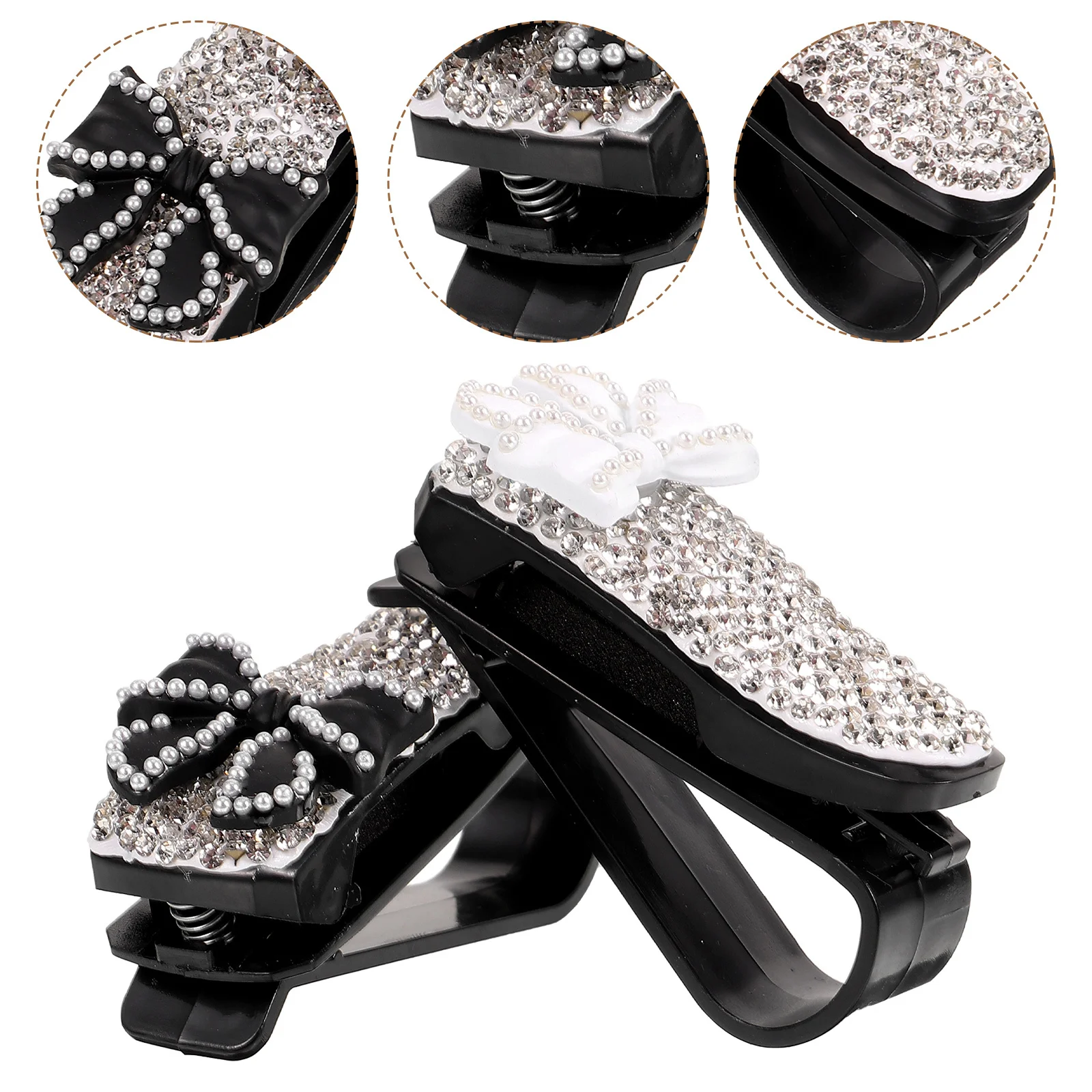 

2pcs Car Sunglasses Holder Universal Eyeglass Clip For Visor Mount Storage Organizer Small Lightweight Glasses Holder For Car