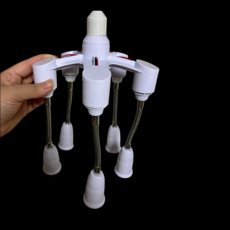 E27 To 5 way E27 Lamp base Holder Bulb Heads splitter Conversion 18cm 23cm 28cm e27 to e27 extend power Socket light parts u