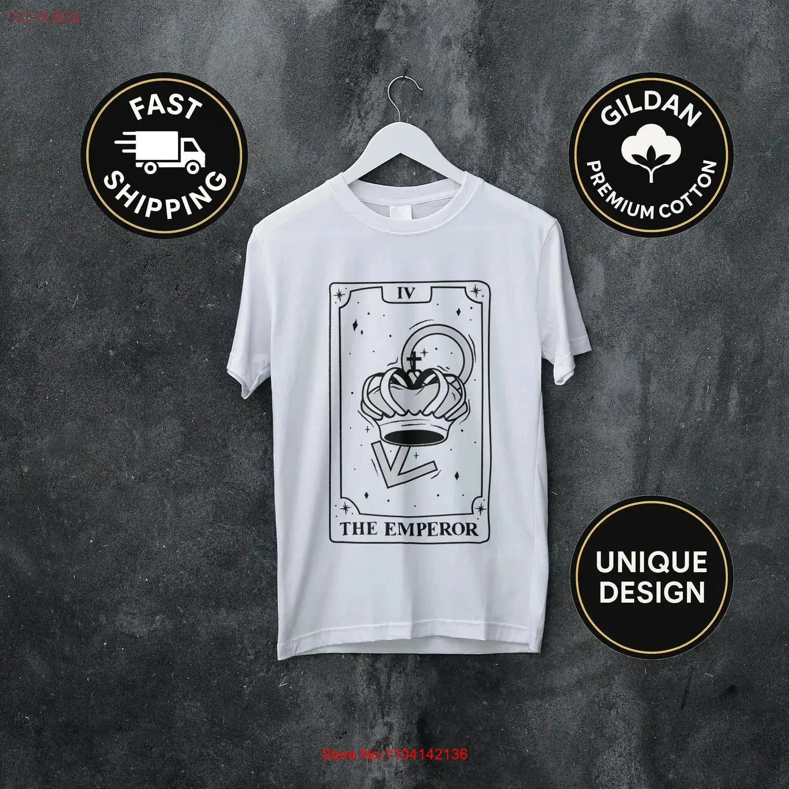 Camiseta The Emperor Rider Waite Tarot con Diseño de Corona de Poder Masculino, Estilo Oculto, Witchcore, Espiritual para Amantes, Vintage, Unisex