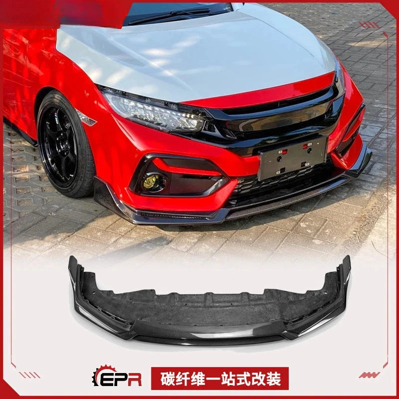 SAAR para Honda Civic FK7 Coupe (10a generación) fibra de carbono estilo BTZ labio frontal paquete pequeño divisor frontal