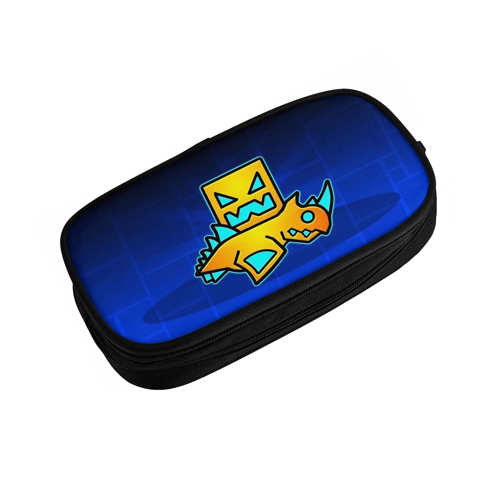 New Geometrys Dashs Game Pencil Cases  Pencilcases Pen Box for Girls Boys Large Storage Bag School Supplies Zipper Stationery