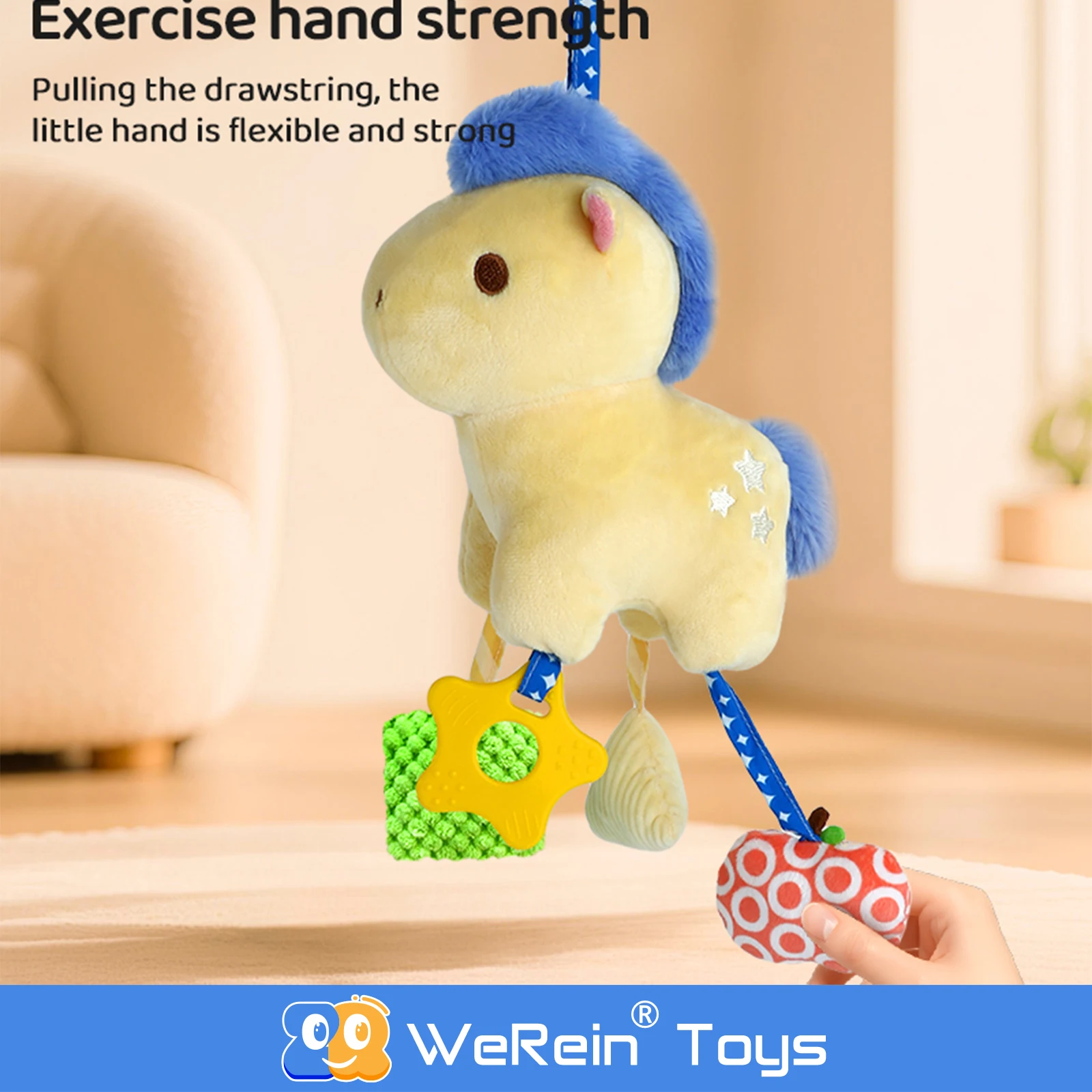 Adorno Colgante para Cuna de Bebé con Forma de Caballo, Regalo de Año Nuevo, Decoración para Cuna de Bebé, Adorno Colgante para Cuna de Bebé para Bebés y Niños Pequeños