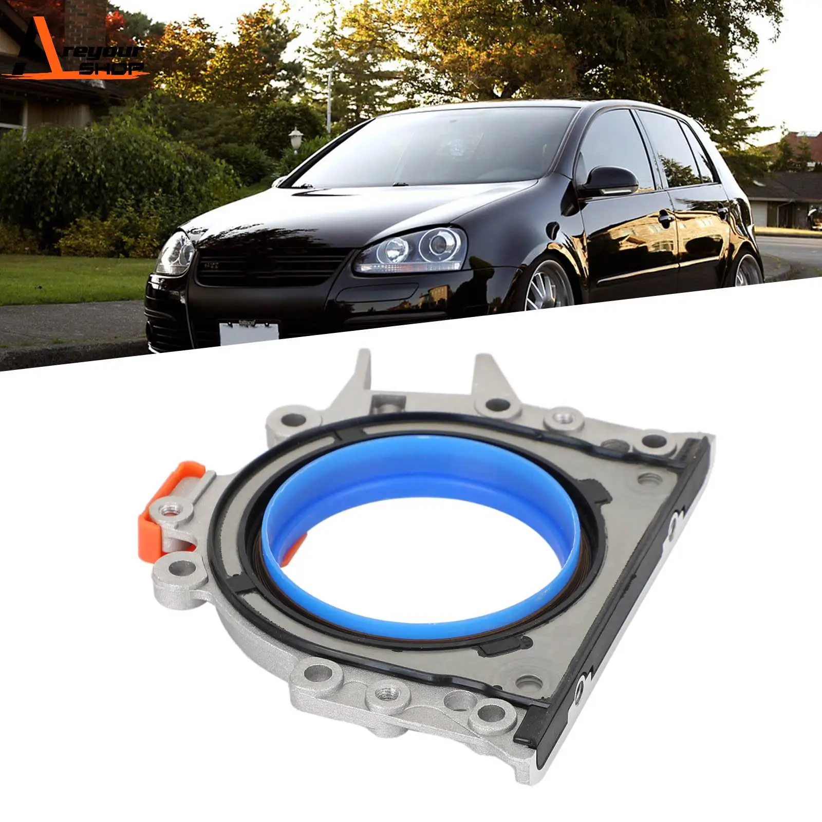 Areyourshop Rear Crankshaft Oil Seal Housing for VW Golf MK5 1.9 2.0 TDI 038103171S