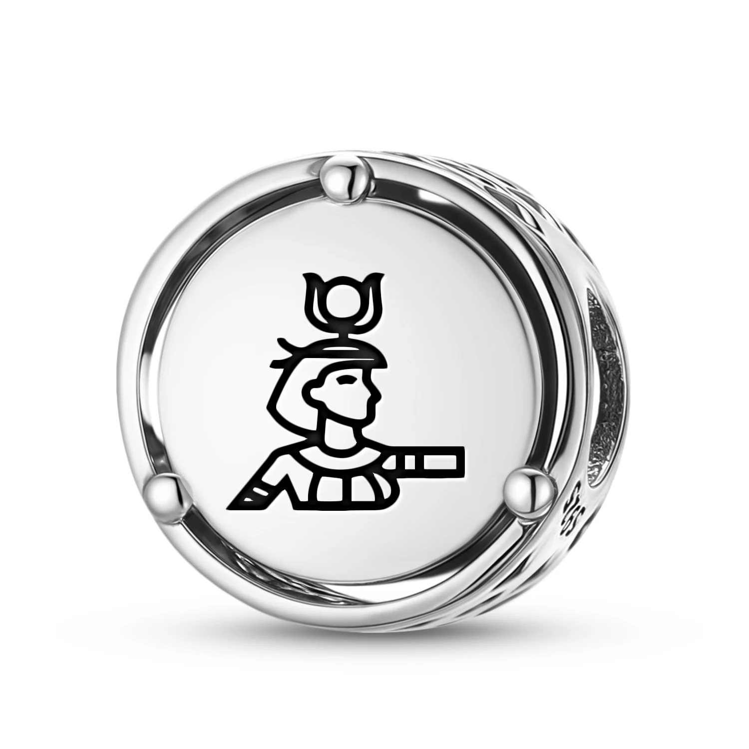 

Египетский Исис, стерлинговое серебро 925, символ, подвеска, подходит для оригинального браслета, ювелирные изделия своими руками, аксессуары, семейная бусина