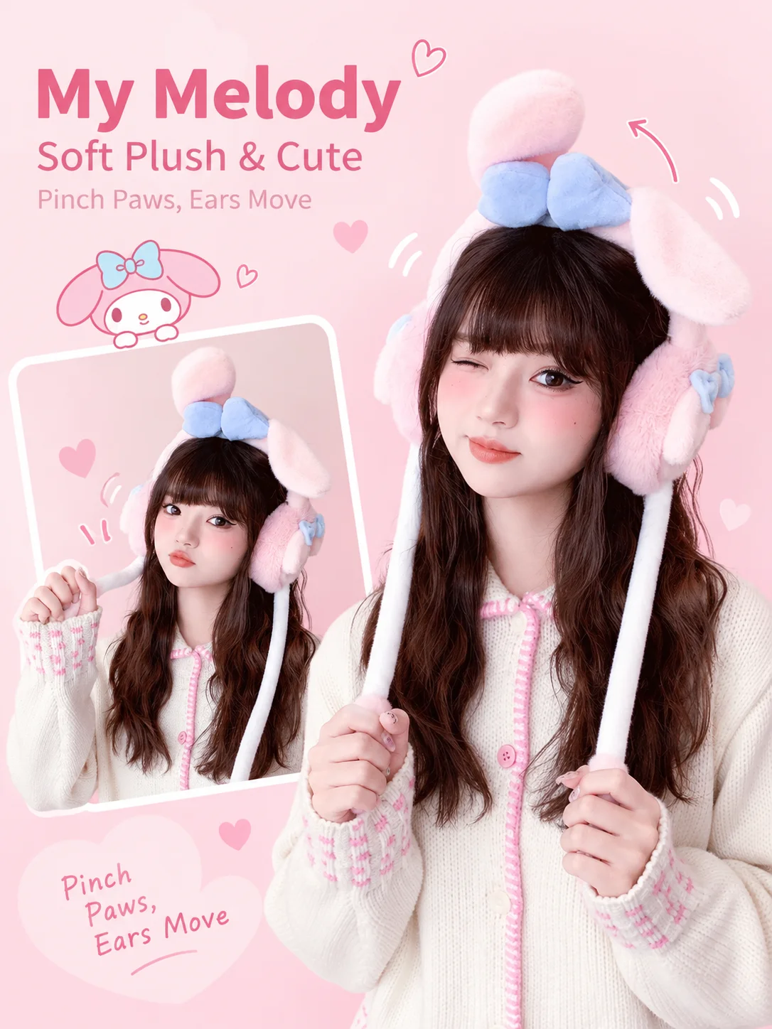 Sanrio Cinnamoroll Melody, Pen - Winter Clothing Earmuffs ulasan dan harga