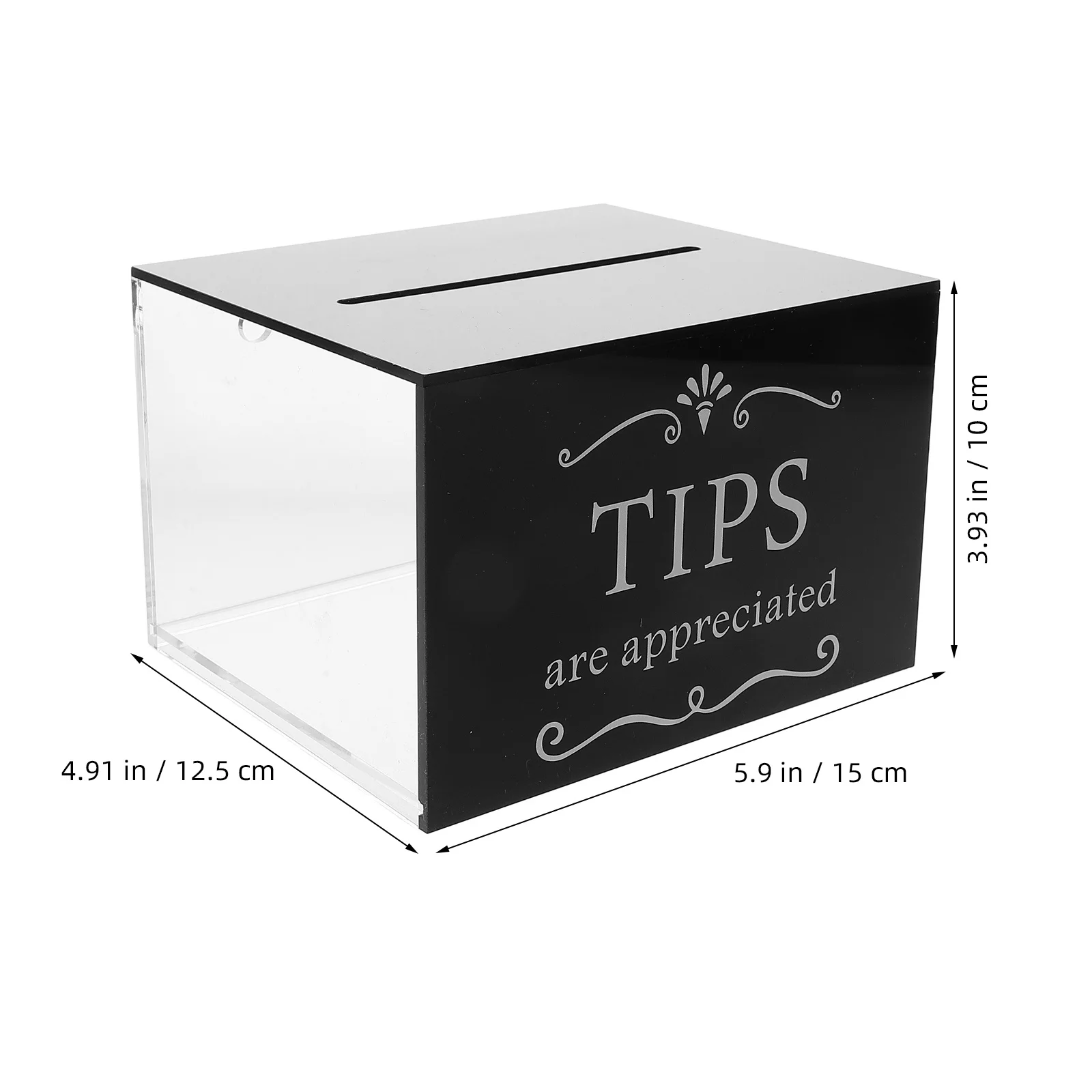 Acrylic Tip Collection Box Lock Transparent Suggestion Donation Money Collection Box Bar Restaurant Ballot Boxes