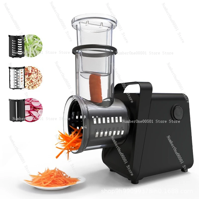 Electric Vegetable Cutter Automatic Multifunctional Food Slicer for Potato Carrot with Stainless Steel Blades