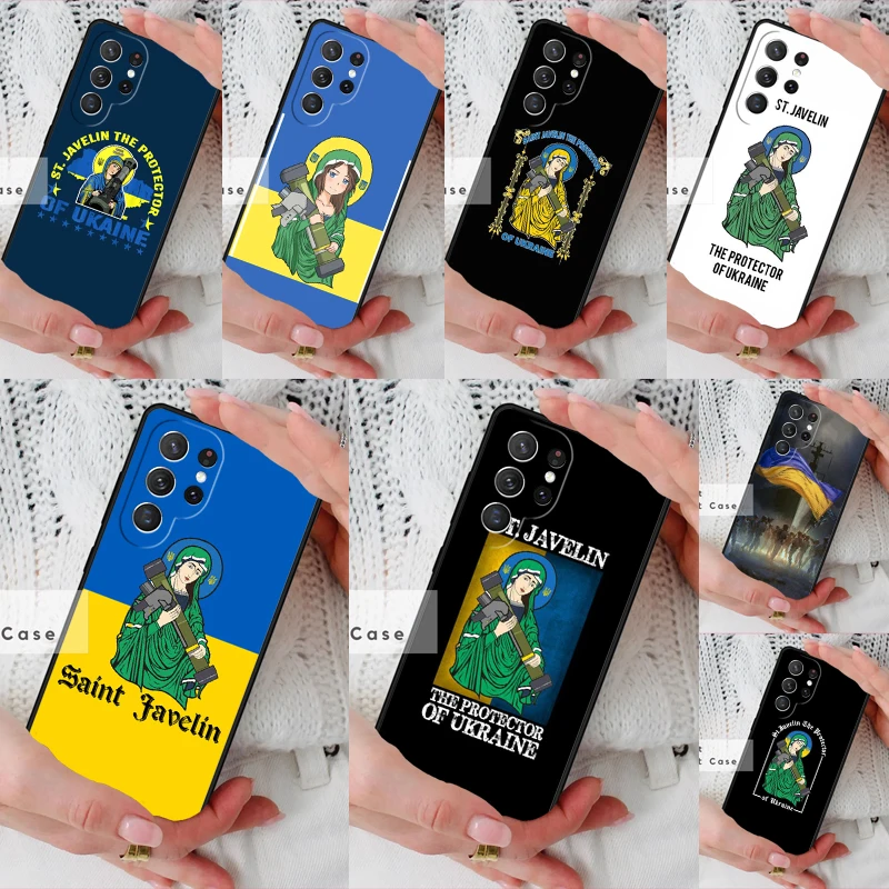 Saint javelin Protector of U=krain/e Phone Cover Case for Samsung Galaxy S26 Ultra S20 FE Note 10 S24 S23 S21 S25 Plus S22