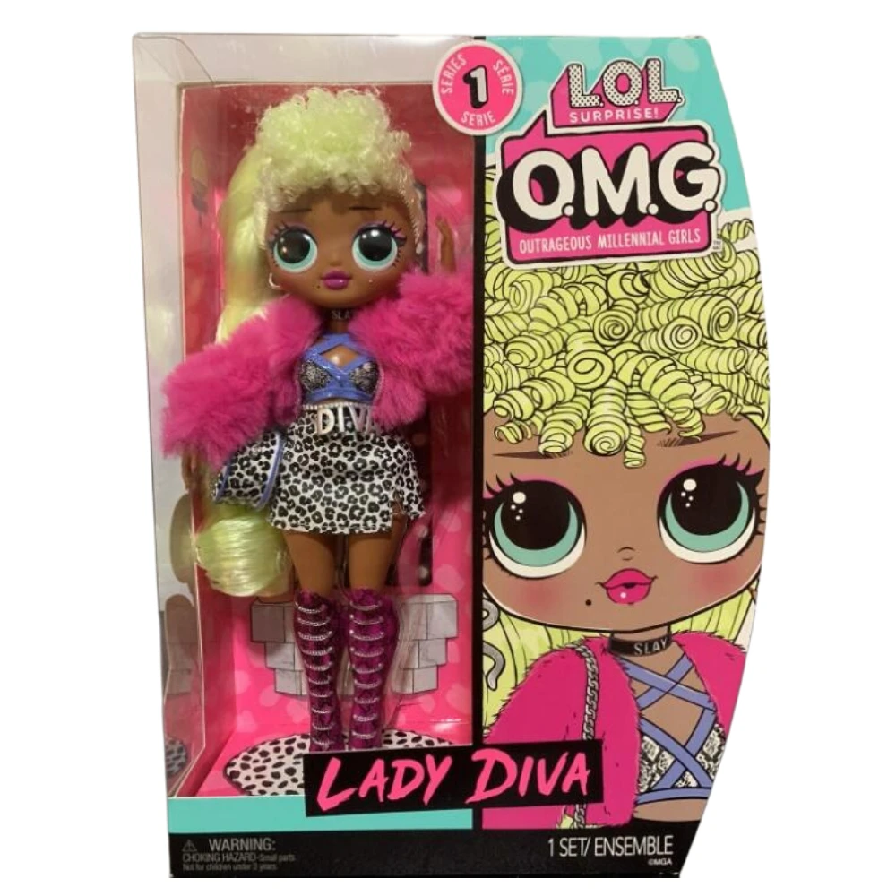 LOL Surprise OMG-Poupées fur sup pour filles, Lady Diva, série Butter, accessoires de maison de jeu, jouets de mode, cadeaux de vacances pour enfants