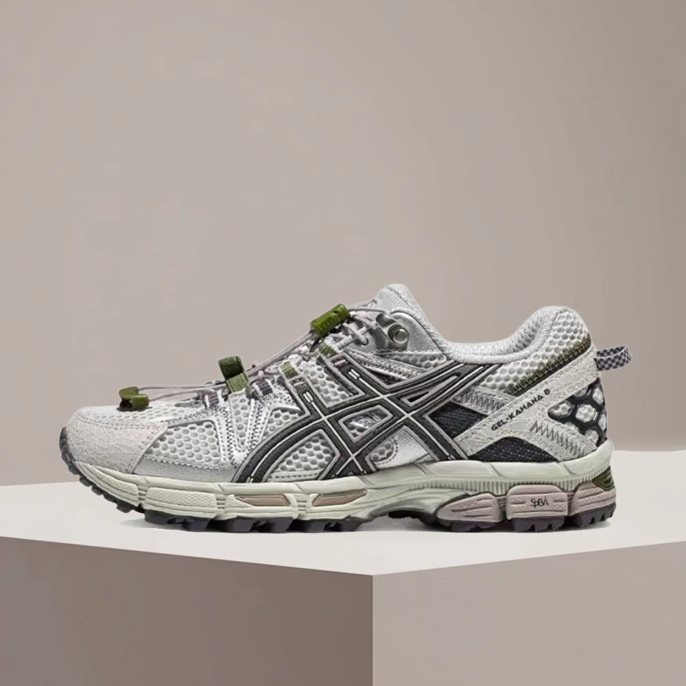 ASICS Gel-Kahana 8 FL Women's Low-Top Trail Running Shoe Gray Comfy VersaFash MeshStyle for Fit Colorway Style 1012B634-020