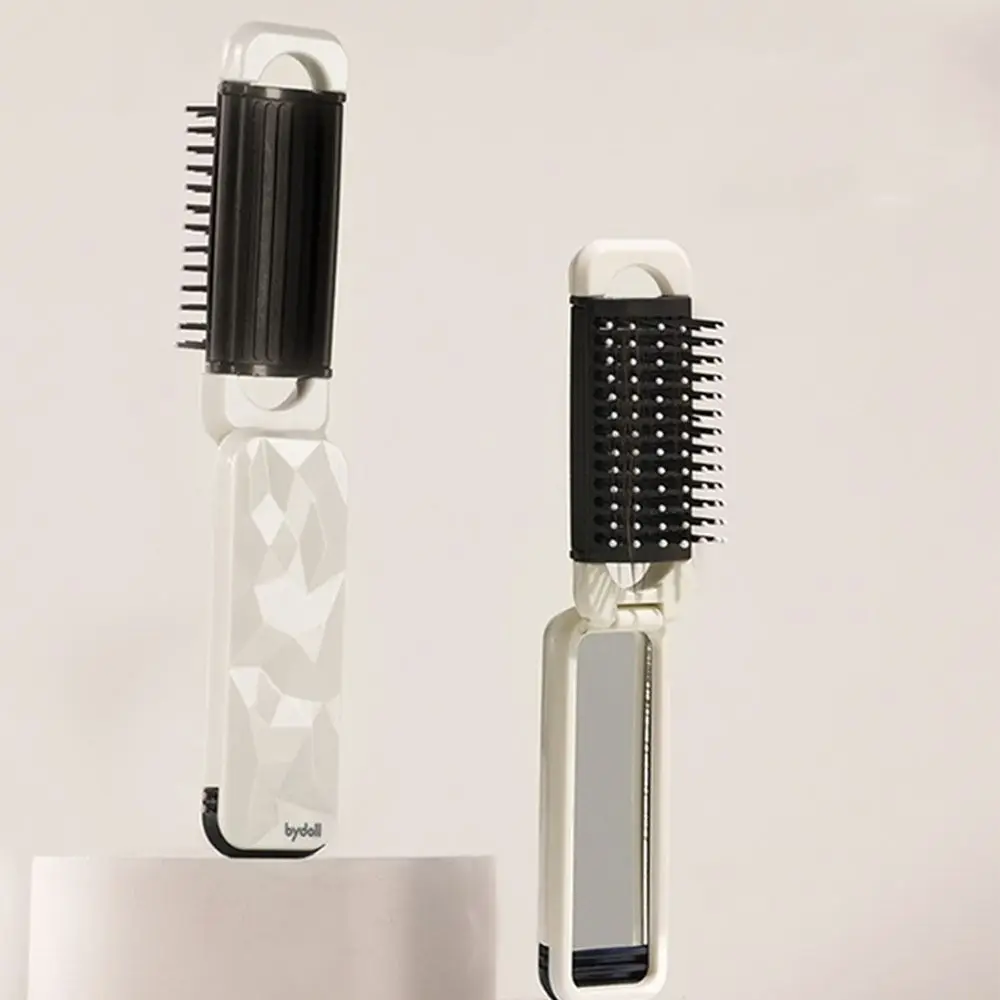 Anti-Static 2 in 1 Comb Mirror Set Hair Brush With Mirror Folding Massage Comb Dual Use Foldable Massage Comb with Mirror Travel