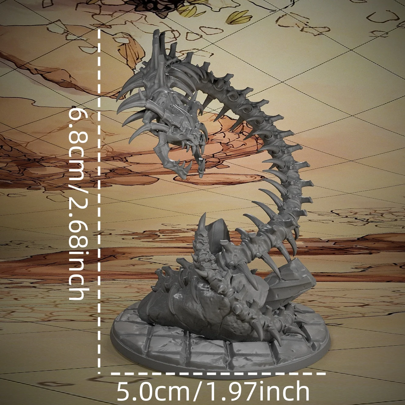 Maneater Skullnaga Miniatures 50mm Tabletop Games Model Halloween&Christmas Gifts Unpainted Miniatures For Tabletop Games