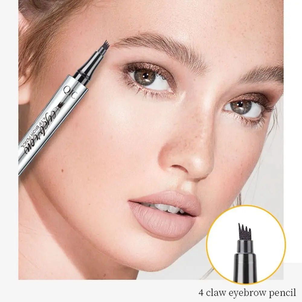 EyebloggPays l-Stylo à quatre griffes, rehausseur de sourcils étanche, liquide, ne se décolore pas et ne tache pas, 4 points