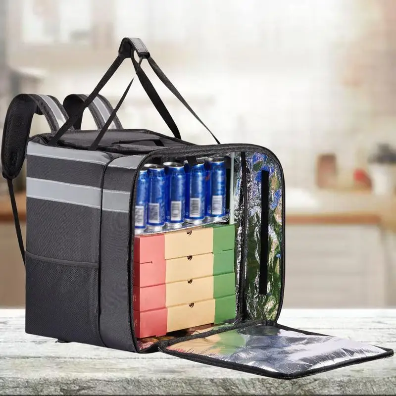 

Pizza Delivery Bag Takeaway Backpack Pizza Warmer Heavy Duty Food Carrier Camping Picnic Thermal Grocery Insulation Storage Bag