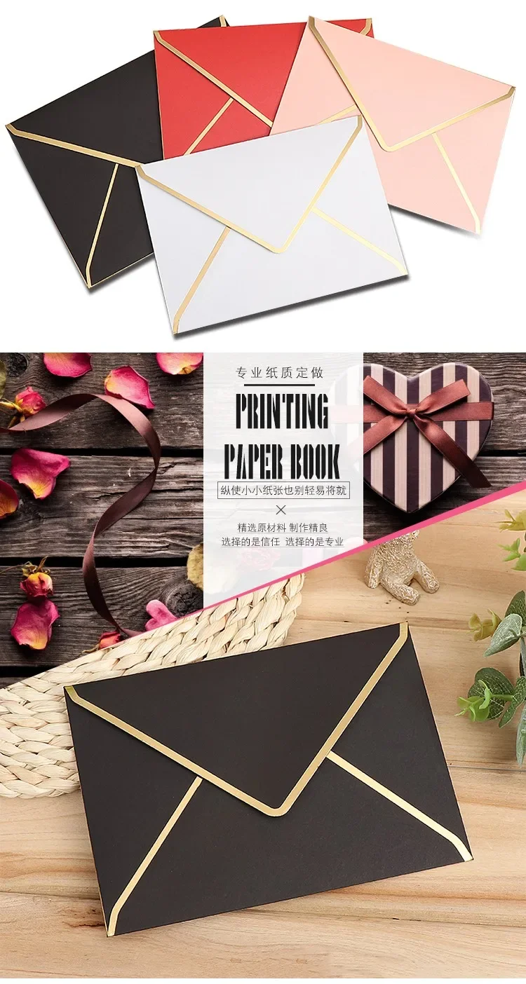 Convite de casamento criativo e bonito Envelope, negócio, papel pérola, estilo ocidental high-end, presente