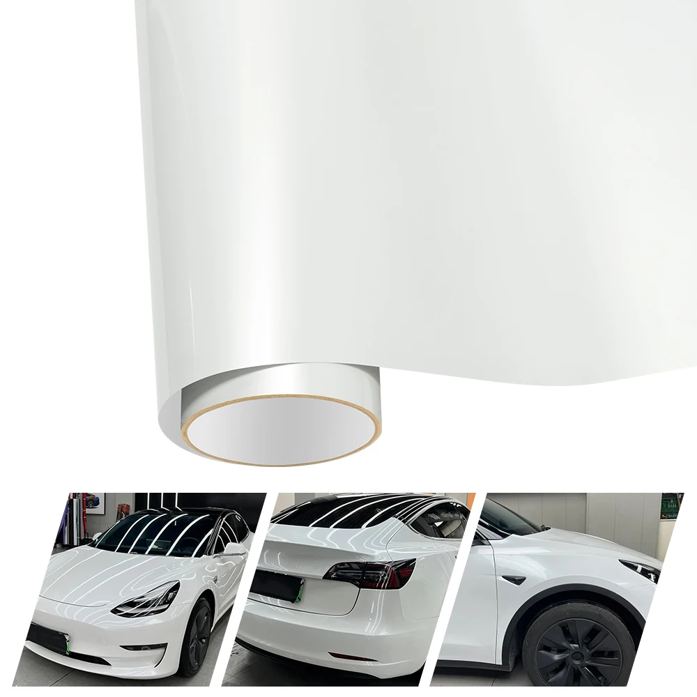 

Премиум глянцевая жемчужная оболочка белого цвета, наклейка, виниловая пленка, рулон, самоклеящаяся наклейка для домашних животных, пленка для упаковки автомобиля, устойчивая к царапинам