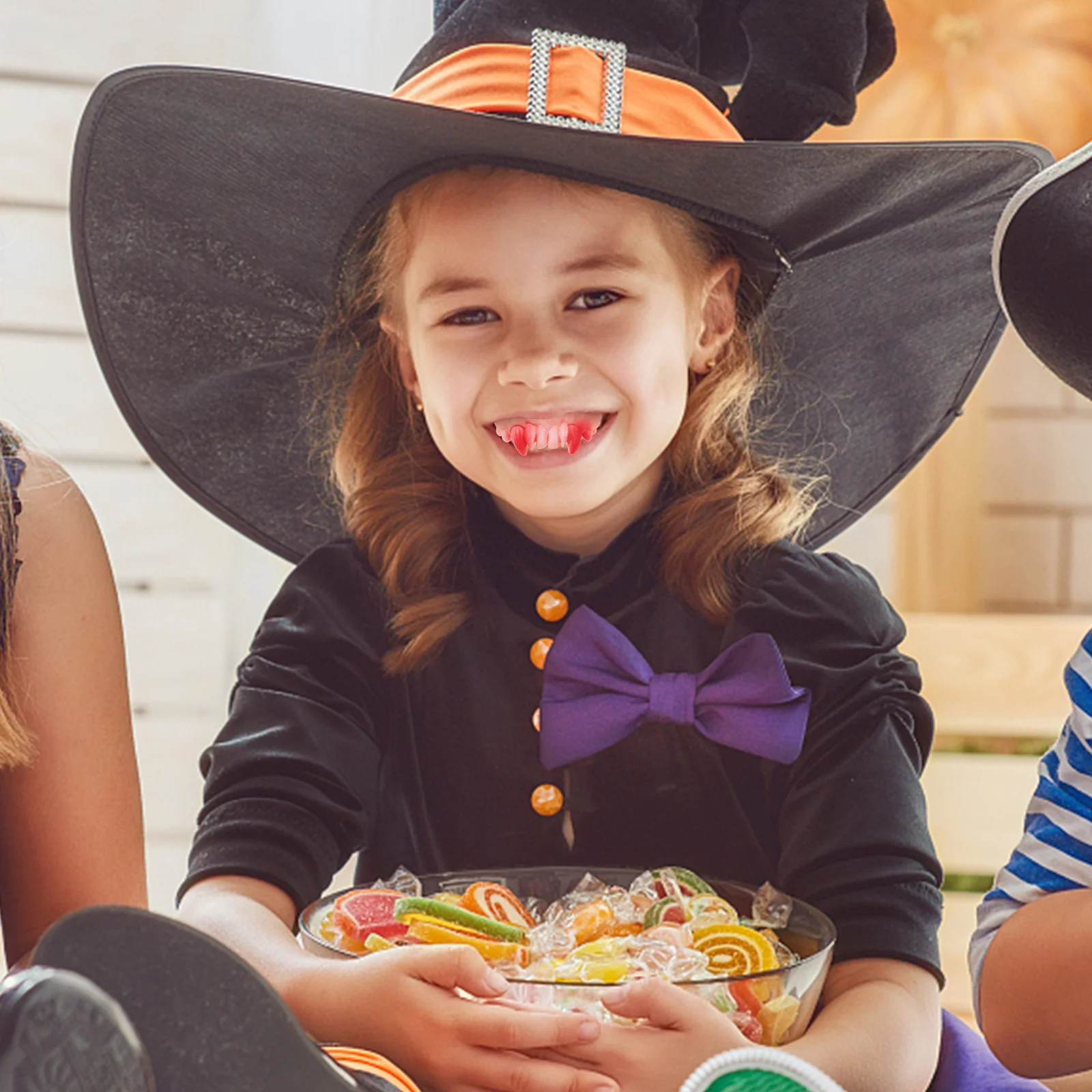 

5pcs Funny Wacky Artificial Teeth Prank Set For Halloween Easter Party Gnarly Vampire Ugly Denture Prop Accessory Novelty Gag