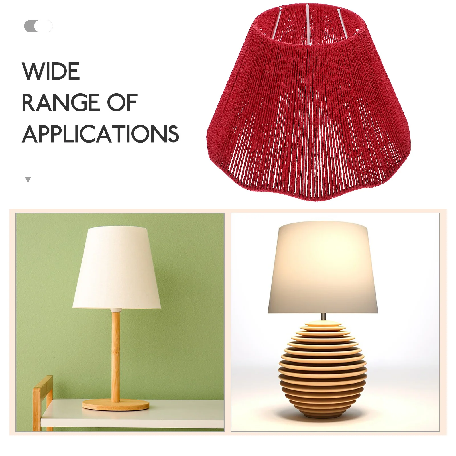 

Woven Lampshade Paper Rope Light Cover Handmade Hanging Ceiling Shade For Home Hotel Cafe Decor Vintage Indoor Outdoor