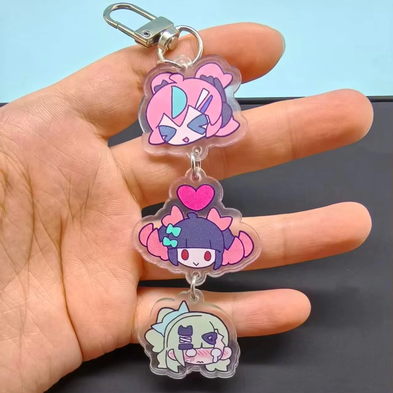 Zenless Zone Zero Sunna Aria Nangong Yu Acrylic Keychain Game Peripheral Decoration Cartoon Q Version Backpack Hanging Accessory