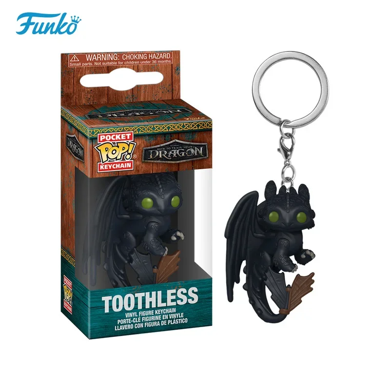 FUNKO POP película cómo entrenar a tu dragón Furia nocturna sin dientes llavero bolsa colgante Anime figura coleccionable regalo para niños adultos