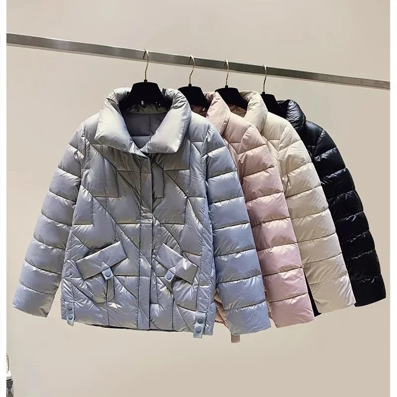 Women's Down Cotton Jacket Casual Parka 2024 New Thickened Warm Hooded Coat Overcoat Female Windproof Waterproof Outerwear