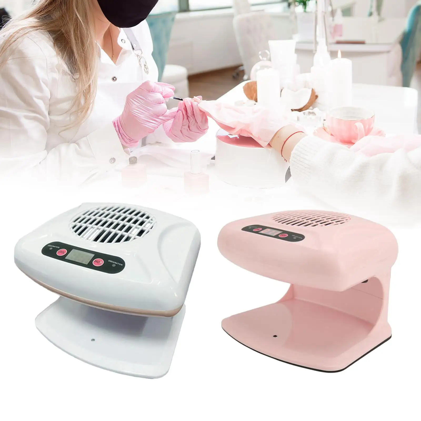 Luchtnageldrogerventilator met automatische sensor en koele wind Nail Art Blower voor zowel handen als voeten Thuissalon Normale nagellak