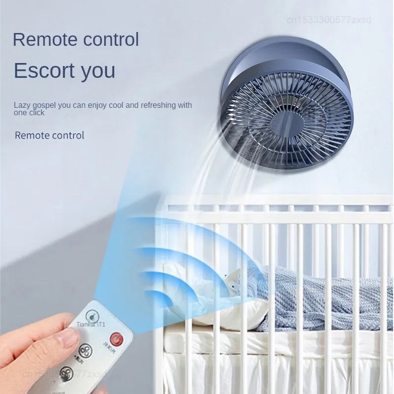 Xiaomi Fan With Remote Control Portable Wall-hanging Rechargeable Usb Electric Folding Fan Nightlight Air Cooler Household Fan