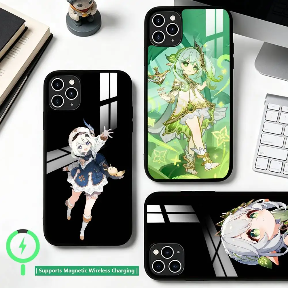 

Super Cute P-Paimon Phone Case For iPhone17,16,15,14,13,12,11 Plus,Pro Compatible with magnetic wireless charging