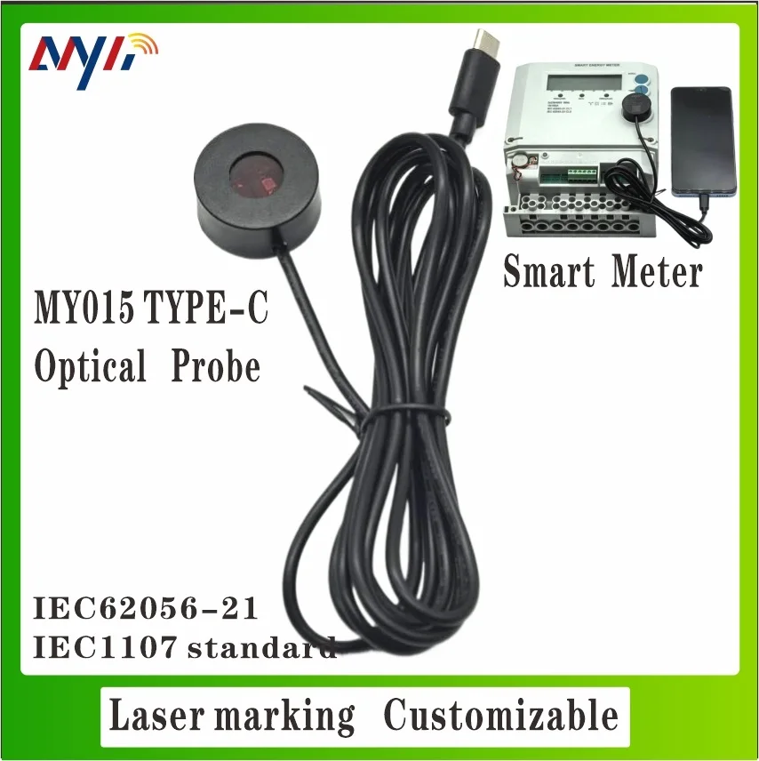 MY015 FT232 TYPE-C USB Near Infrared Optical Probe Tool Fitting For Elser FlowMeter Intelligent Meter Data Collection