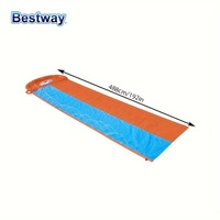 Bestway 52328 Dual Slide Lawn Water Slide with Sprinklers Outdoor Lawn Slide for Family Fun in the Backyard