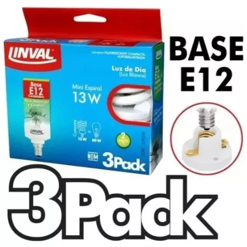 Energy saving spotlight mini spiral E12-13W  white light 3Pack household spotlight