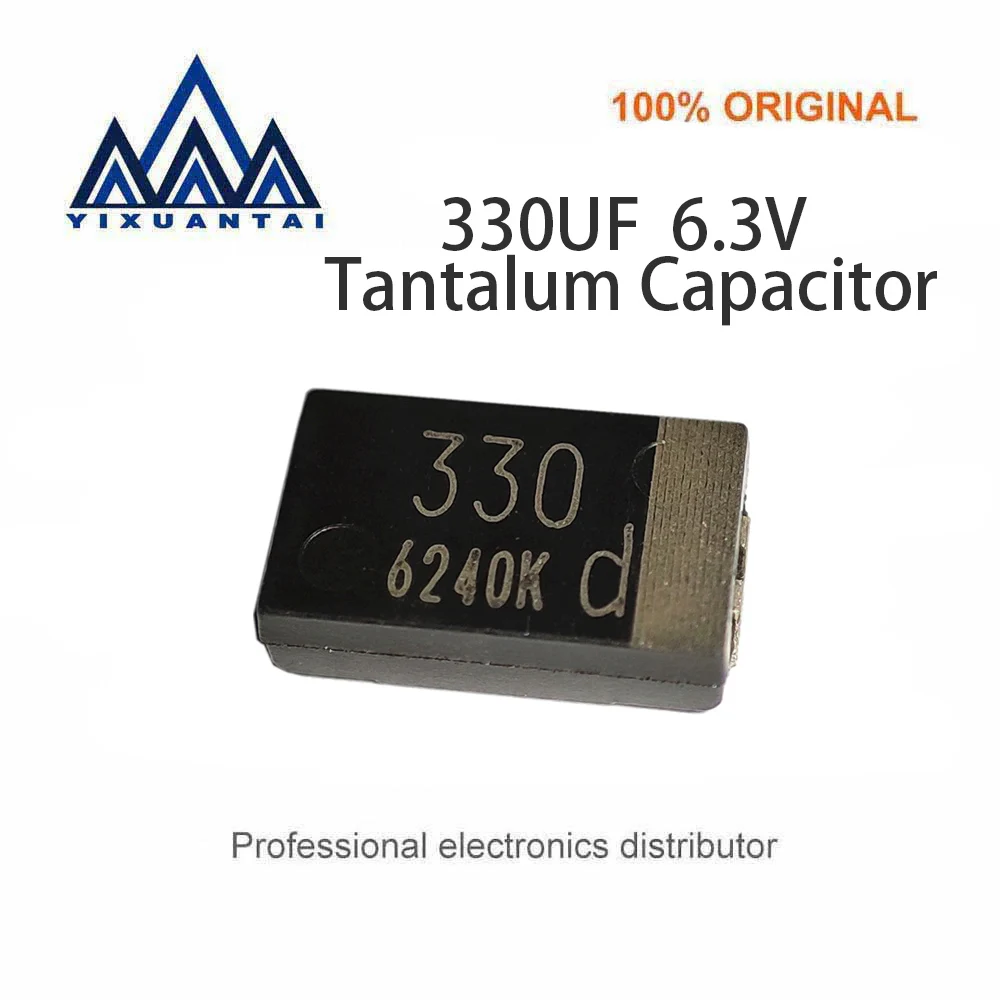 20pcs/Lot   330   330UF  6.3V Tantalum Capacitor  New and Original