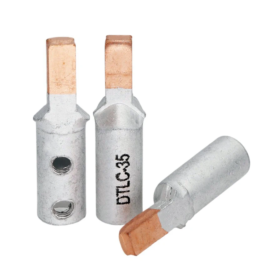 

DTLC-10/16/25/35/50/70 Electrical Cable Wire Tubular Lug Screw Connection Connector Copper-AL Cord End Spade Pin Crimp Terminal