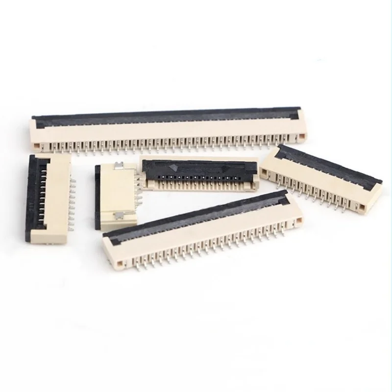 5-20pcs 1.0MM FFC/FPC  connector  Back Flip Lower Contact drawer-type Upper/Lower Contact 4/6/8/10/12/14/16-40P