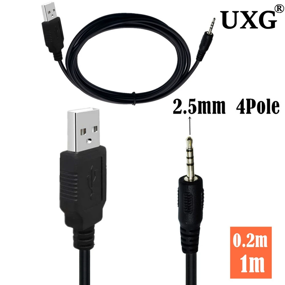 1Pc 2.5mm nowy kabel zasilający do ładowarki USB przewód do słuchawek Synchros E40BT/E50BT J56BT S400BT S700 łatwy w użyciu trwały CE1789