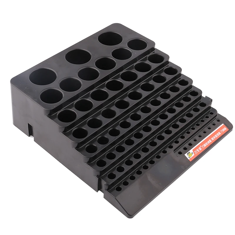 Black Milling Cutter Box Drill Bit Storage Box Milling Cutter Drill Finishing Holder Organizer Case ER Collet BOX