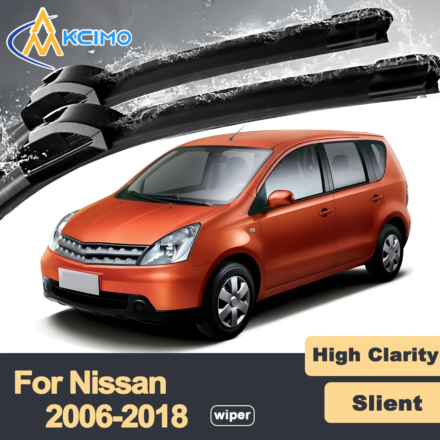 

Premium Rubber Durable Silent Windshield Wiper Blades 2pcs for Nissan Livina L10 L11 2006-2018 Grand Livina