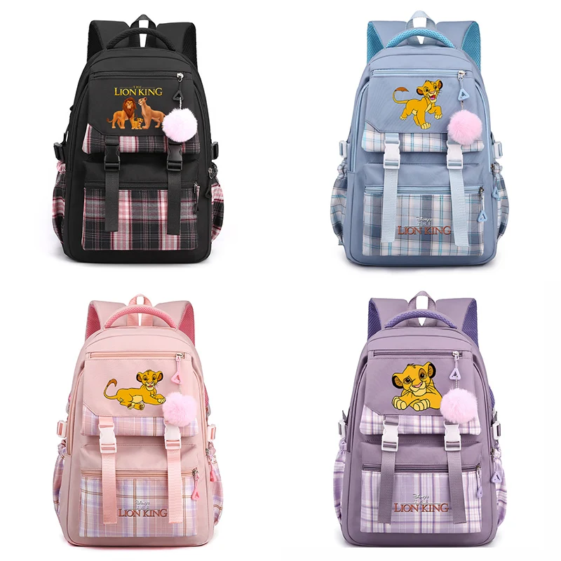 

Disney The Lion King Women's men's Backpack Female bags Student Teenager Knapsack Schoolbag Rucksack Travel Backpack