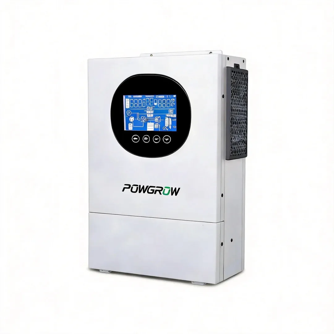 POWGROW 6,5KW Solar-Hybrid-Wechselrichter 48V 120A MPPT Reiner Sinuswellen-Solarladeregler unterstützt Parallelschaltung mit WIFI Off-Grid