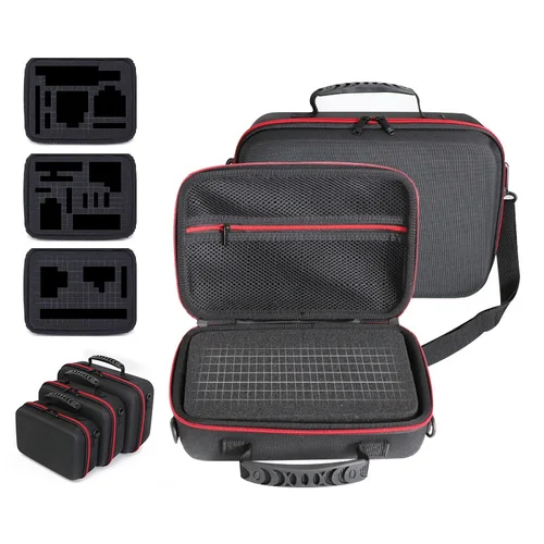 Imagen 2 del producto Accesorios electrónicos de carcasa dura, estuche organizador de viaje, bolsa de almacenamiento DIY de gran capacidad para cámara Gopro, HDD, instrumentos UAV
