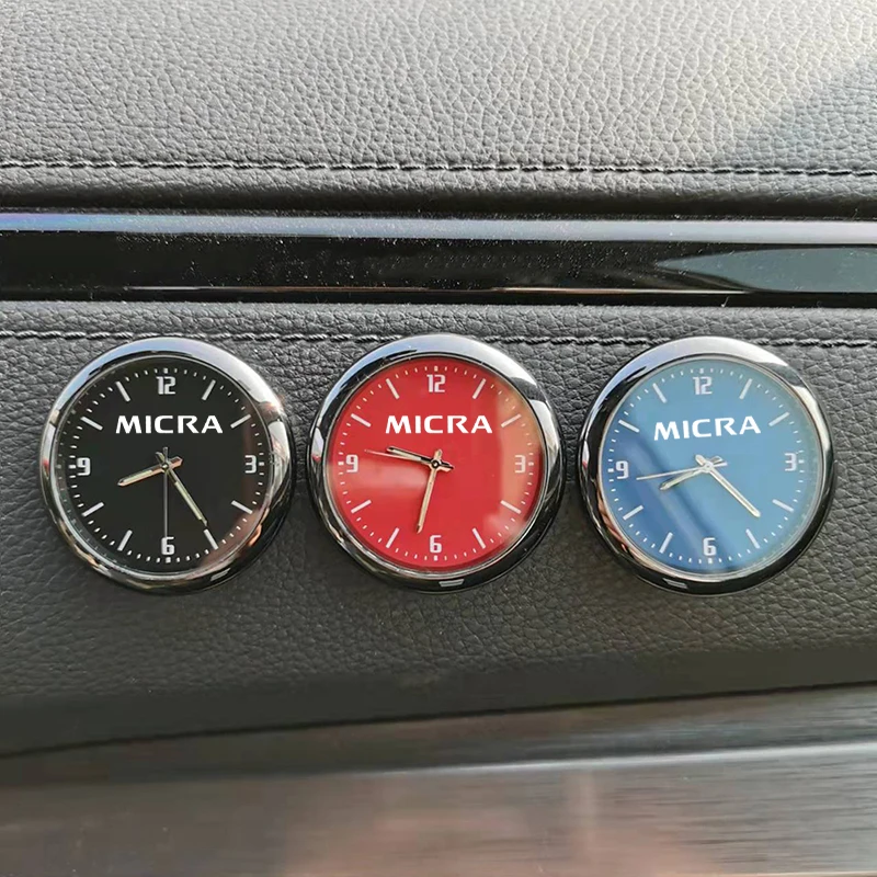 Car Clock electronic quartz Watch Dashboard decorate Accessories For Nissan Micra K11 K12 K13 K14 Logo Accessories car styling