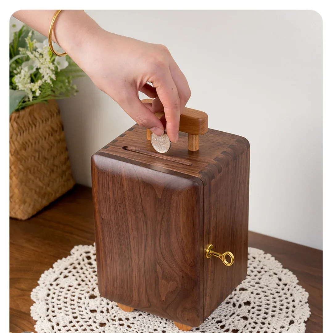 크리 에이 티브 저장 스토리지 검은 호두 변경 동전 종이 상자 돼지 저금통 귀여운 장식 고급 럭셔리 휴일 스토리지 선물