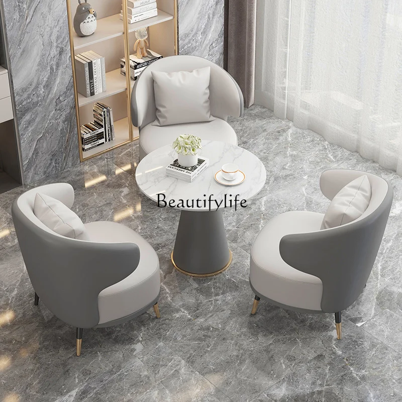 

Simple multi-person sofa coffee table combination leisure hotel reception office tables and chairs